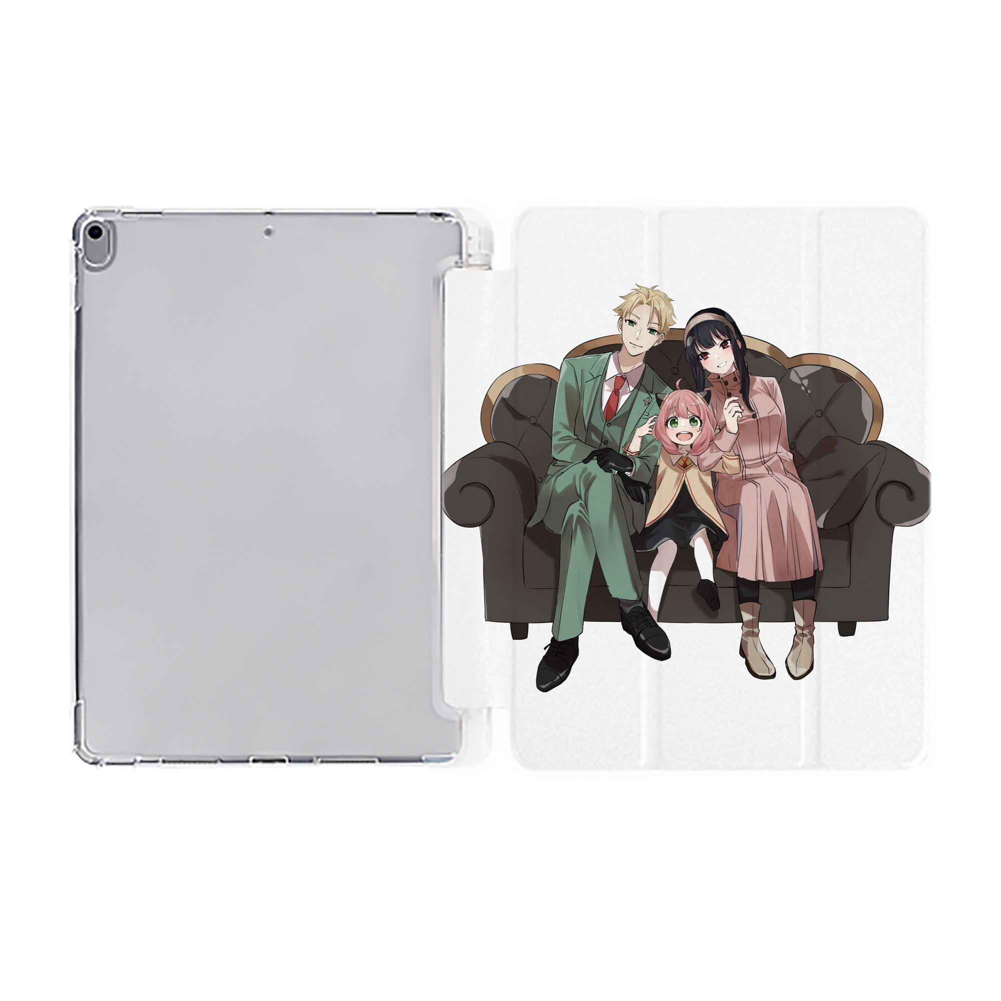 （画像用） SPY×FAMILY间谍家家酒 IPad ケース ペン収納付き 三つ折りスタンド PUレザー×シリコン 対応機種9.5/10.5/10.9インチ